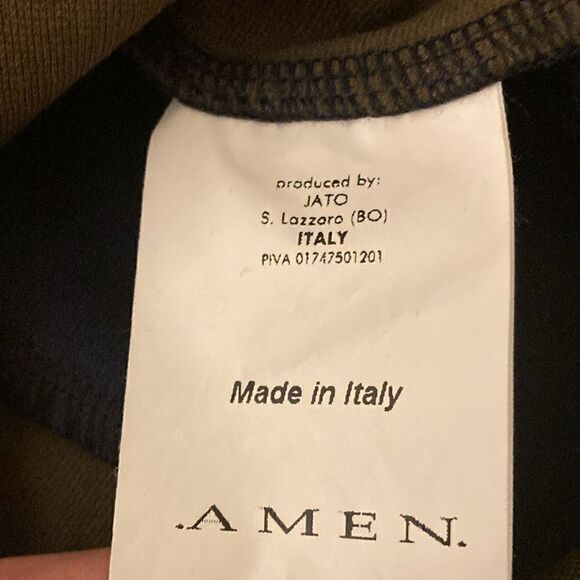 Amen Italy Color Block Sleeveless Shift Dress. Black/Navy/Brown. Size 40. US 4. - Picture 9 of 10